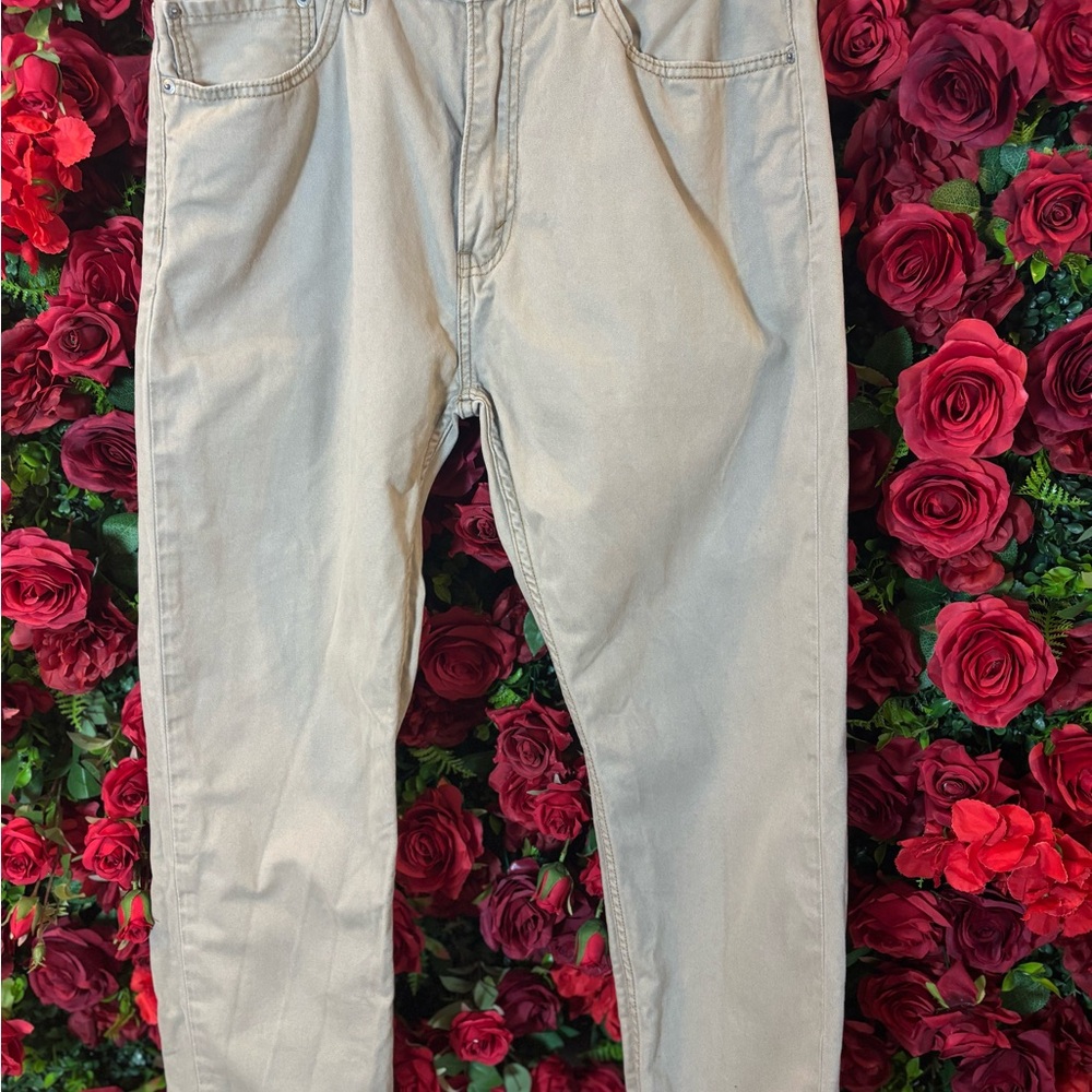 Men's Relaxed Fit Jeans - brown vintage style, 100%cotton, confort stretch 36x30